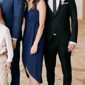 Lulu’s Dark Blue Midi Occasion Dress